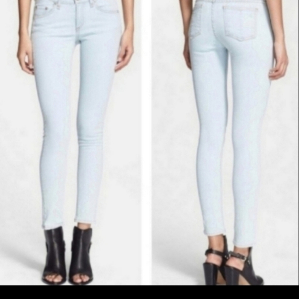 NWT Rag & Bone White Water Skinny Jeans Size 24